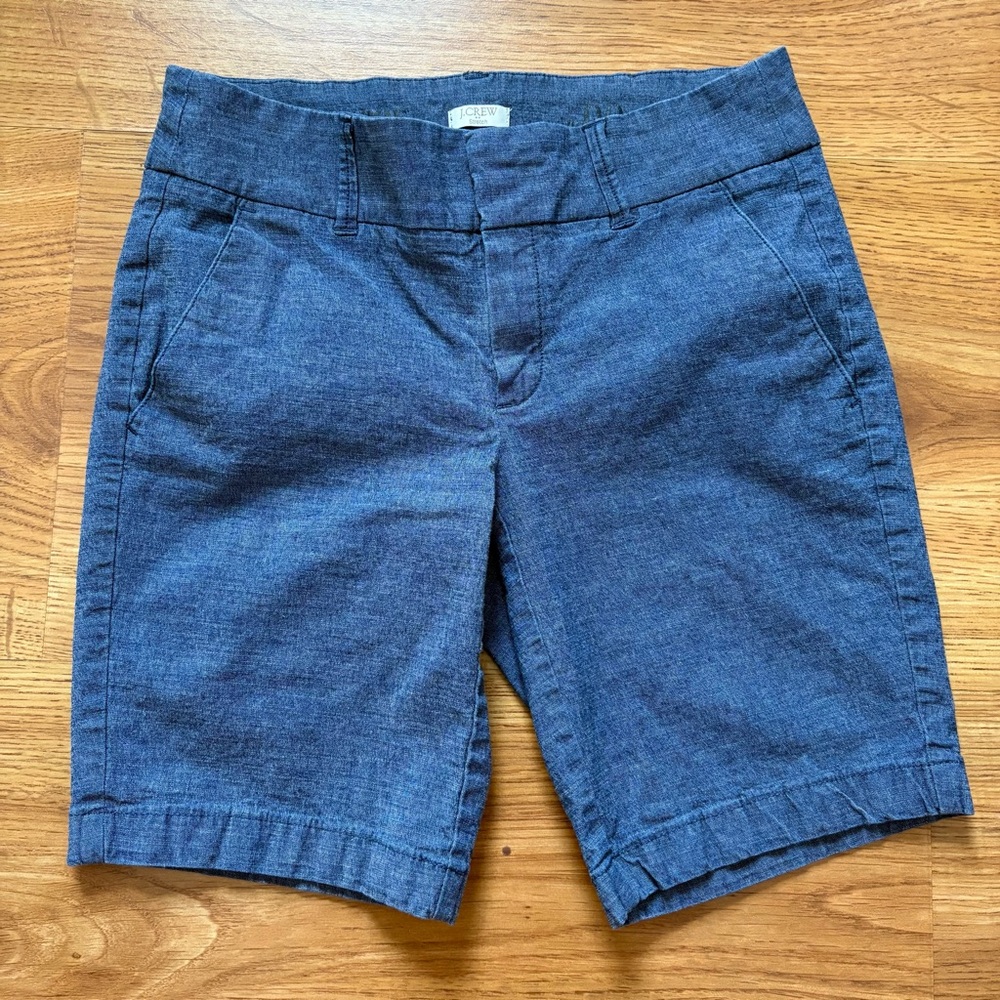 J. Crew Indigo Chambray Frankie Shorts 00